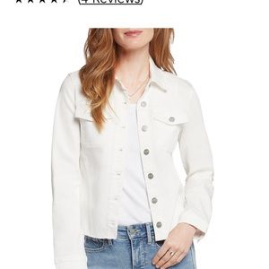 NYDJ white Frayed Hem Jacket